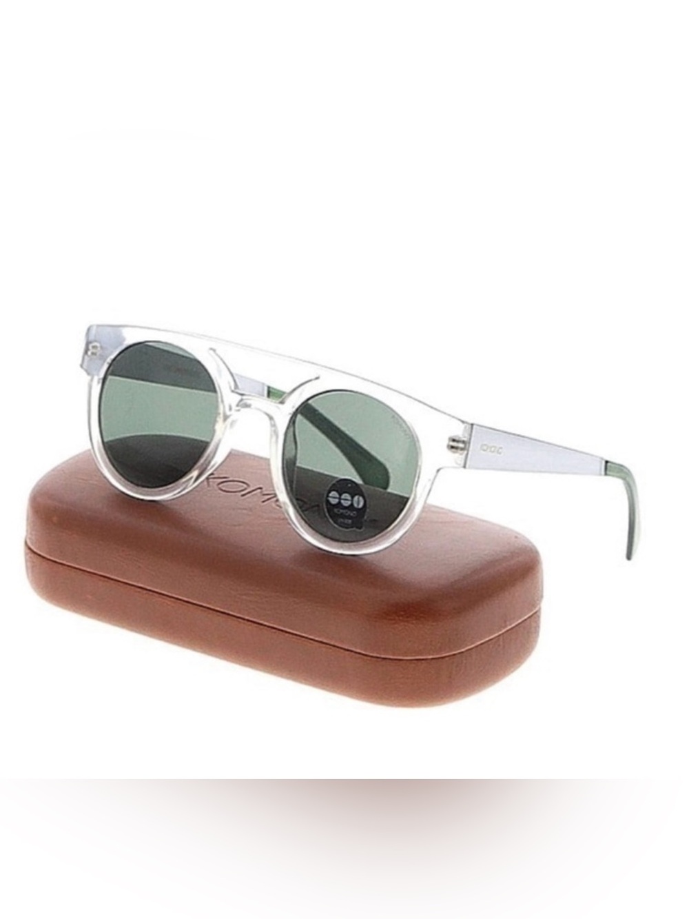 KOMONO Dreyfuss Clear Silver Sunglasses NEW